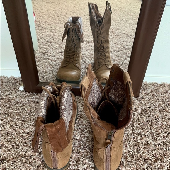 Just Fab Lace Up Boot Size 9 - Picture 2 of 4